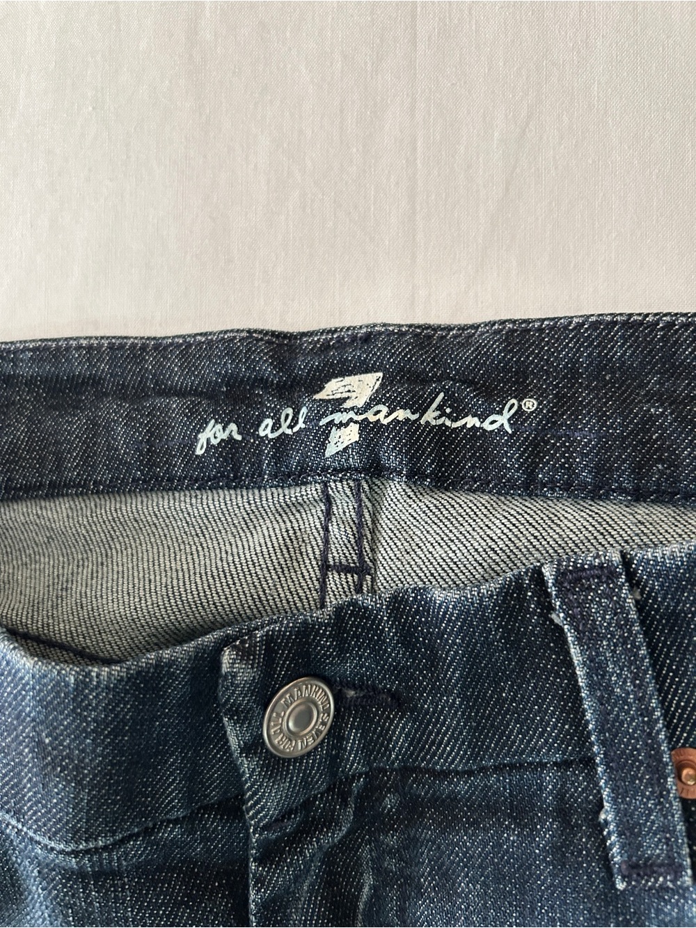 7 for all mankind Women's Dark Wash Flare Jeans - Classic Blue Denim - Picture 2 of 8
